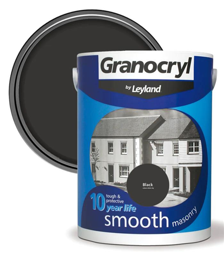 Granocryl By Leyland Black Smooth Masonry Piant 5L Granocryl By Leyland Black Smooth Masonry Piant 5L